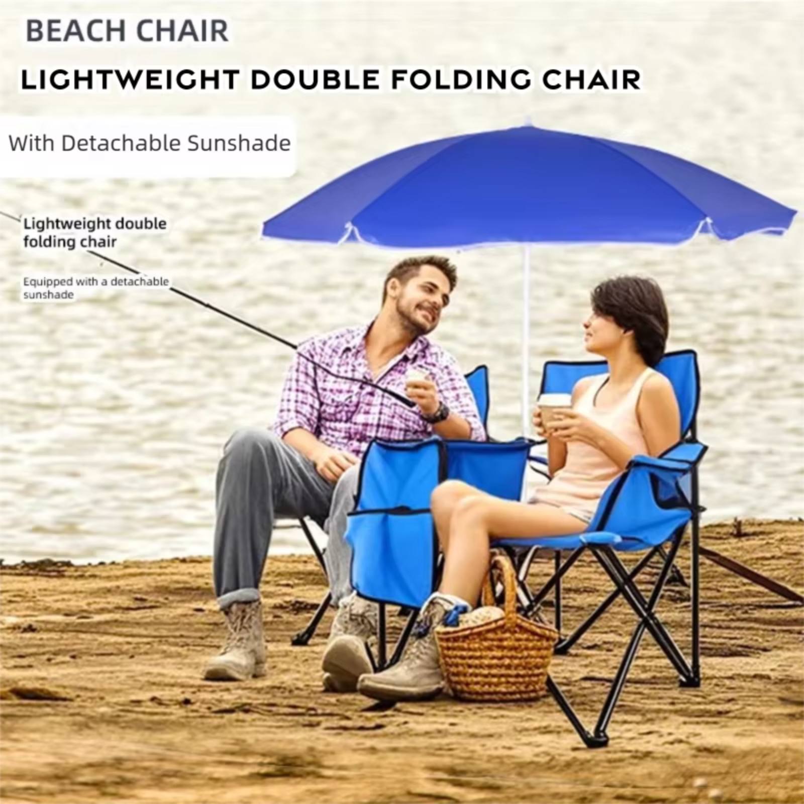 Outdoor Furniture Replacement Fabric - Doppelter Klappbarer Campingstuhl Faltbarer Doppelstuhl mit