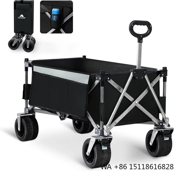 Outdoor Furniture Heavy - Zusammenklappbarer Campingwagen, tragbarer, faltbarer Transportwagen mit