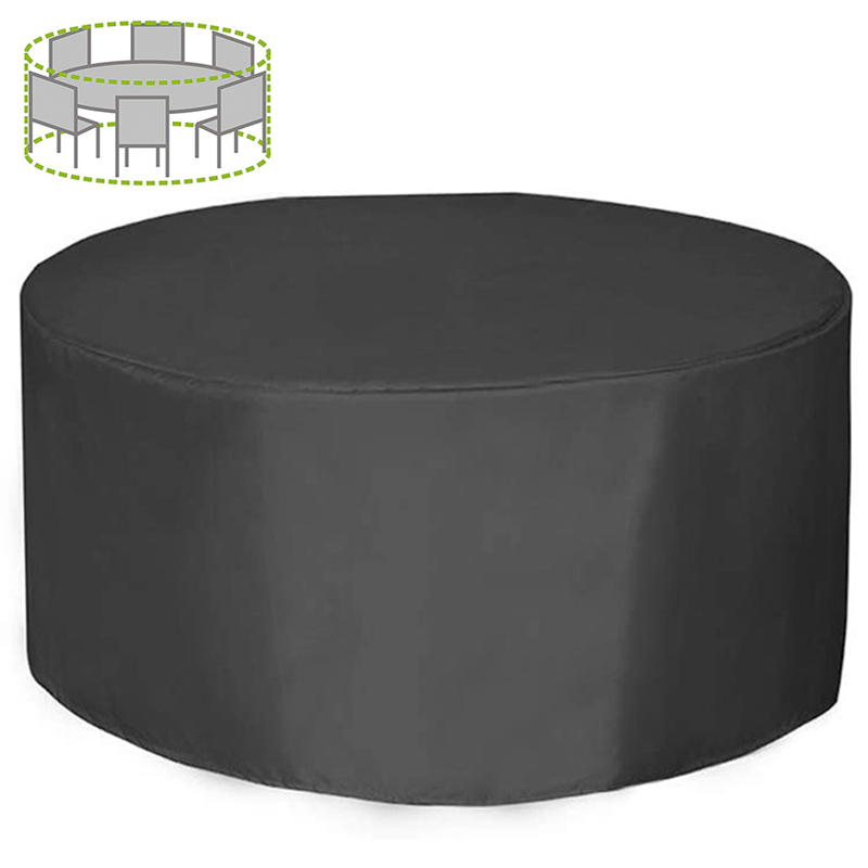 Outdoor Furniture Heavy - 12 Größen Runde Möbelabdeckung 210D Robuste