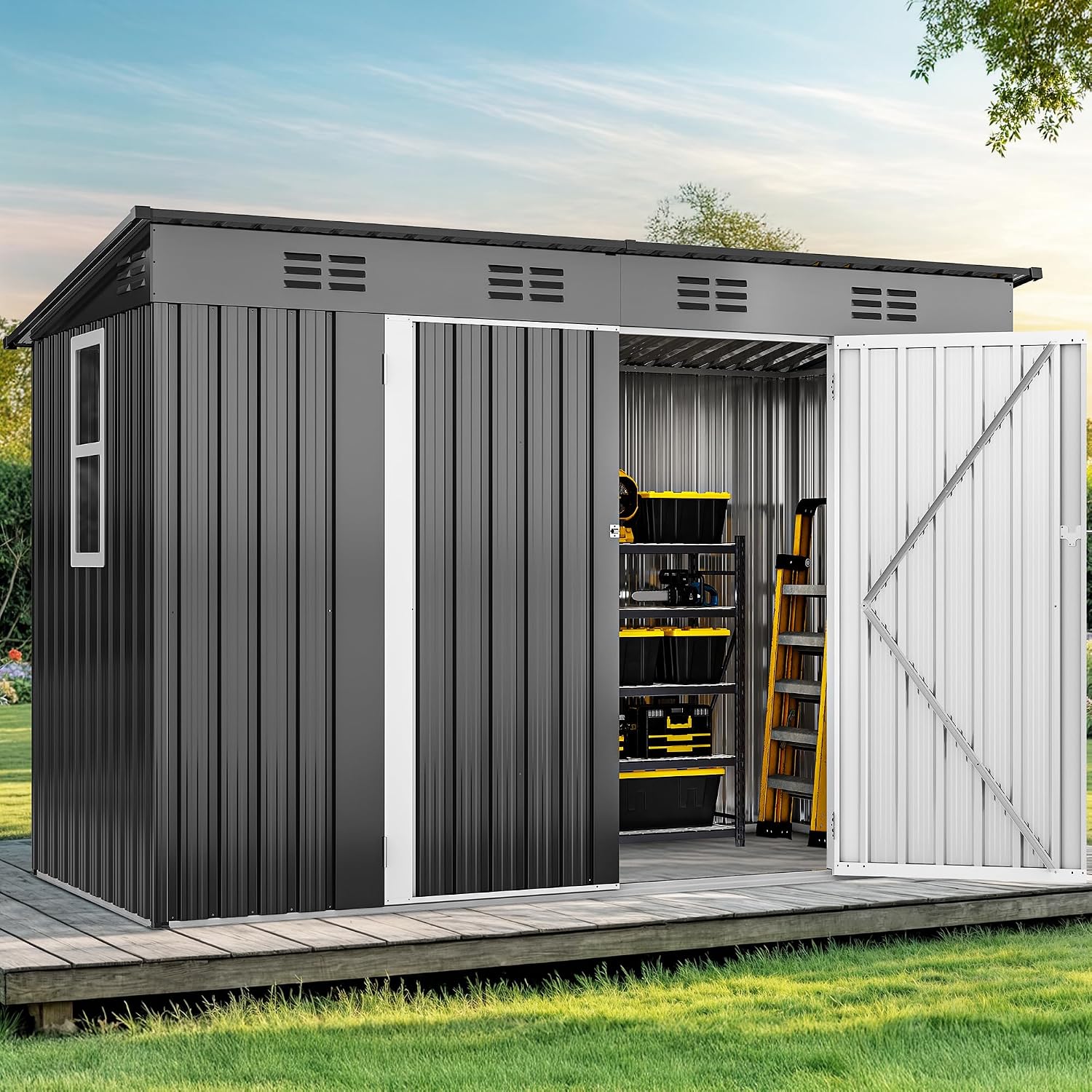 Outdoor Furniture Heavy - 9' x 4' Gartenhaus mit Fenstern,
