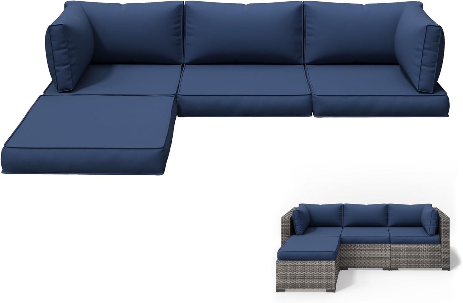 Outdoor Furniture Replacement Fabric - Ersatzkissen für Outdoor-Terrassenmöbel, wasserdicht, lichtbeständig, grün