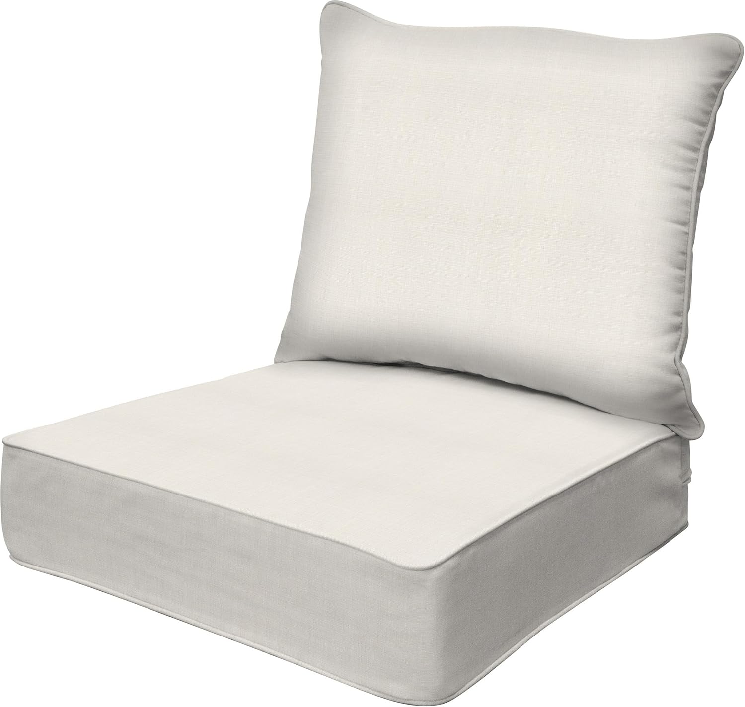 Outdoor Furniture Fabric - Gartenmöbel, einfarbig in Knochenfarbe, strukturiertes, tiefes
