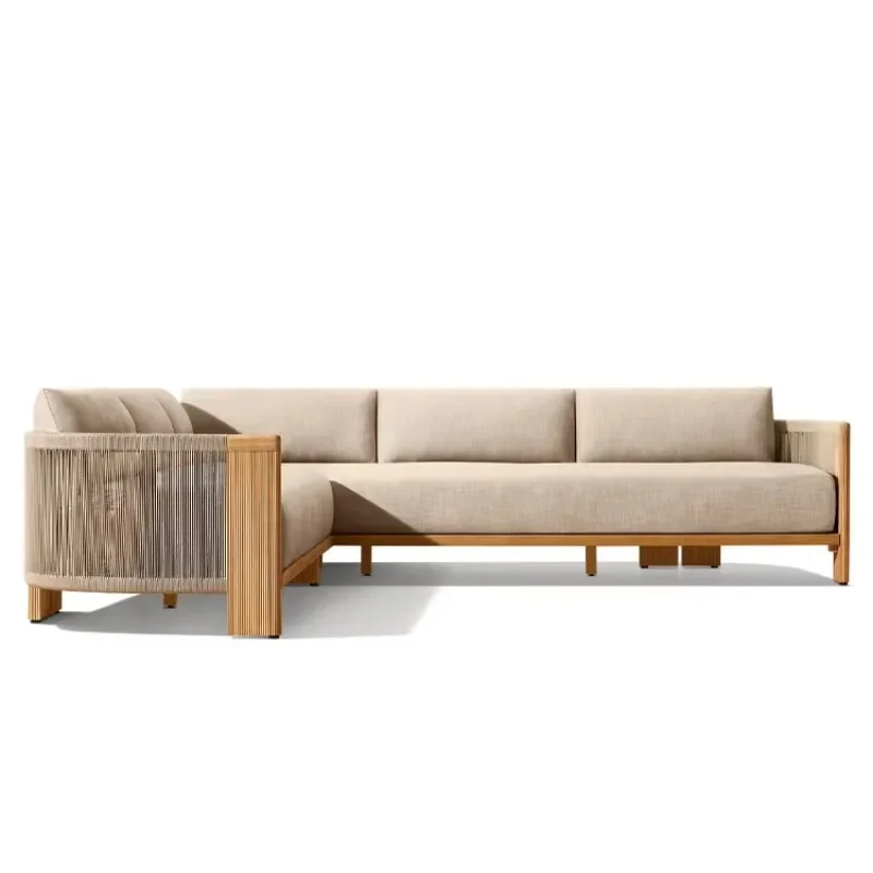 Outdoor Furniture In Bali - Deluxe Outdoor Teak-Sofa-Set, Gartenmöbel Bali-Sofa L-Form
