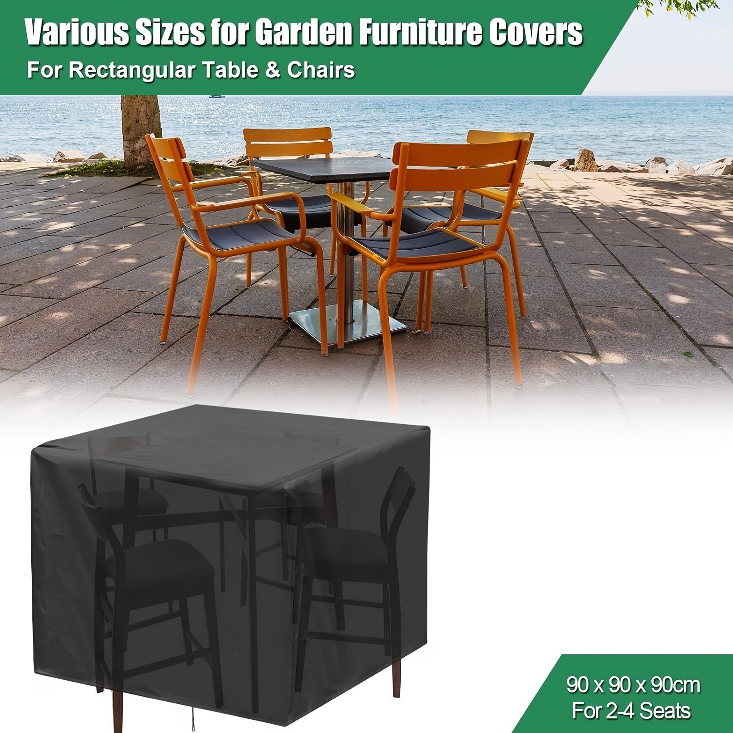 Outdoor Furniture Heavy - Robuste 210D Outdoor-Gartenmöbelabdeckung - Wasserdichter Schutz