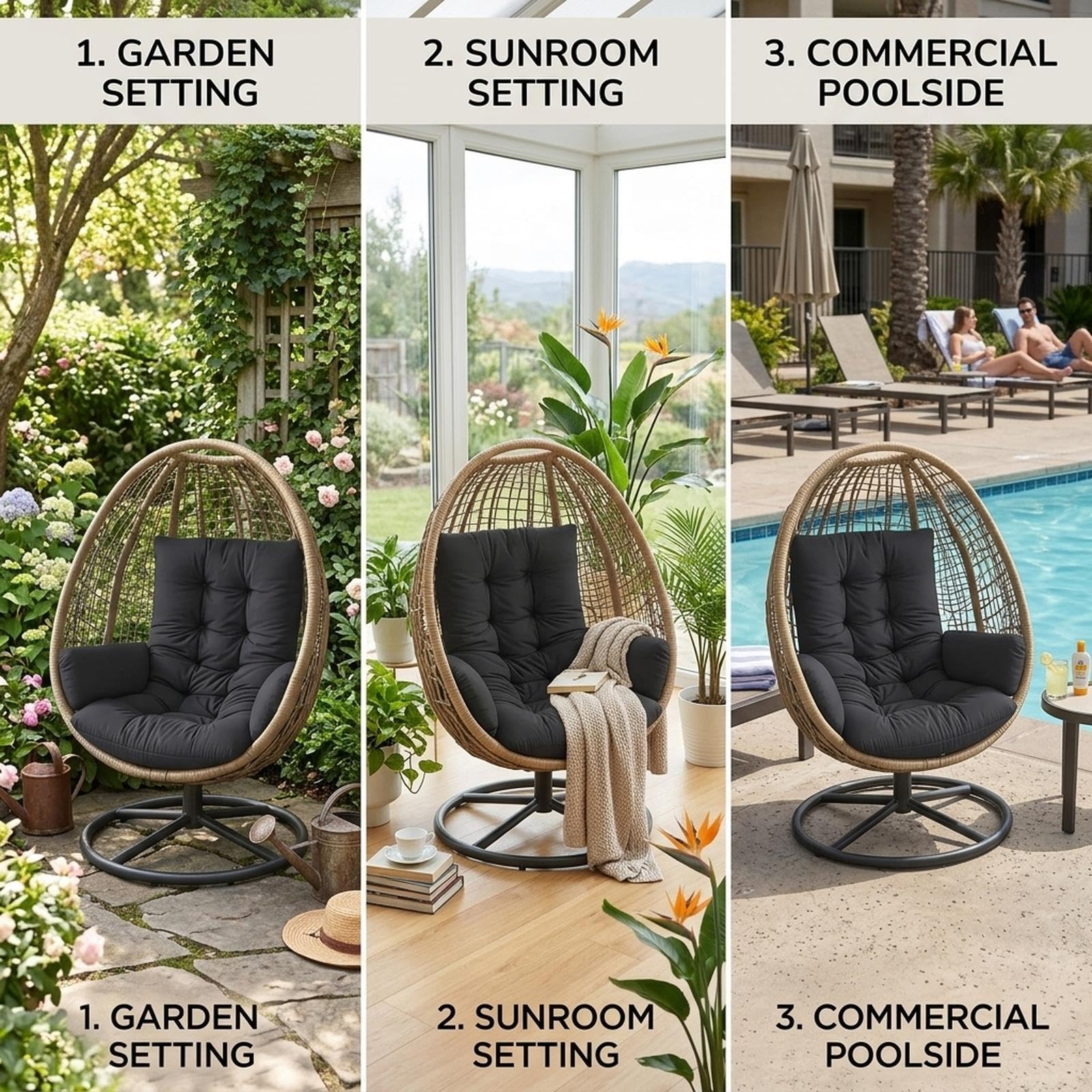Ersatzkissen für Egg Chair, 60 – Outdoor Furniture Replacement Fabric Bewertung und Preis