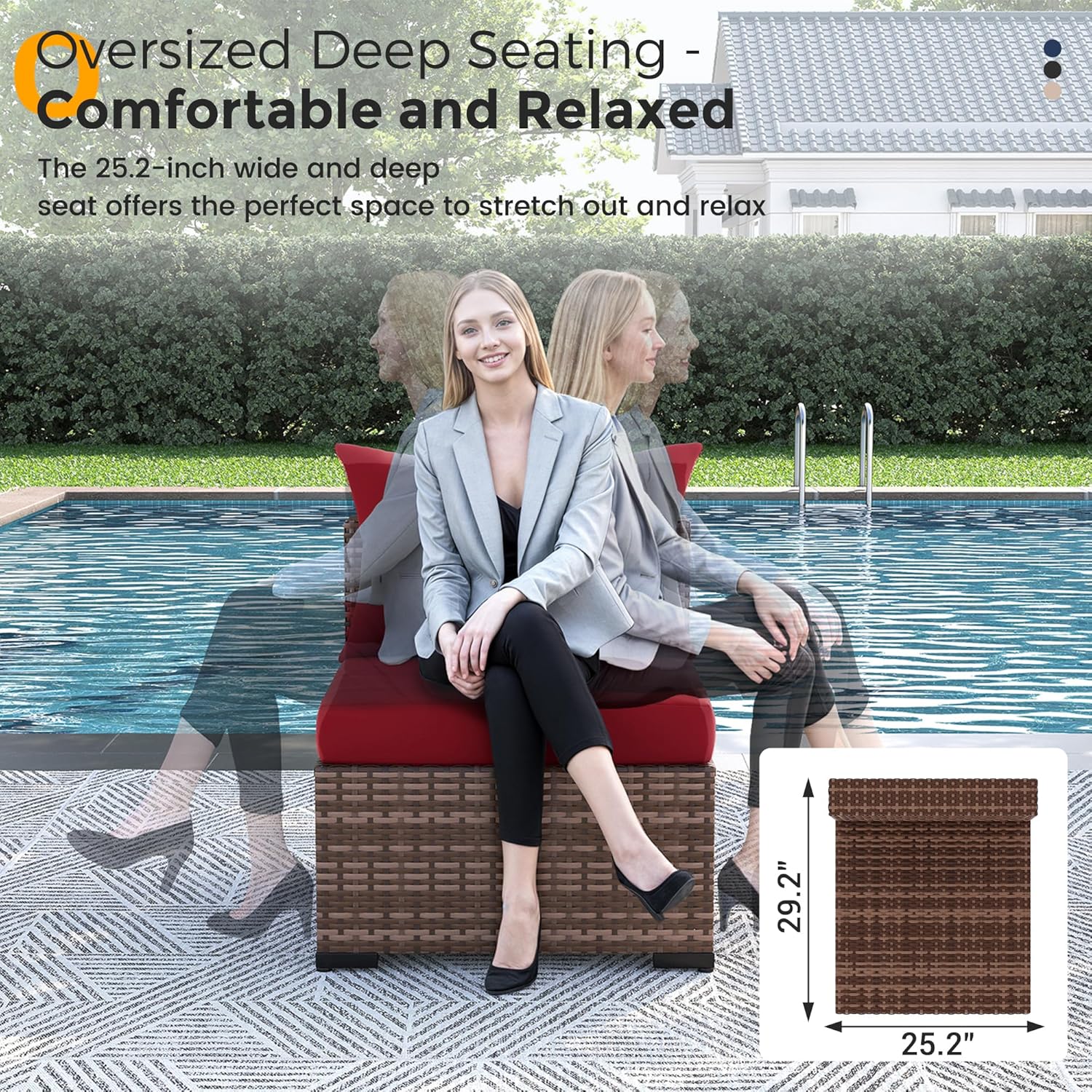 8-teiliges Allwetter-Rattan-So – Outdoor Furniture And Fire Pit Bewertung und Preis