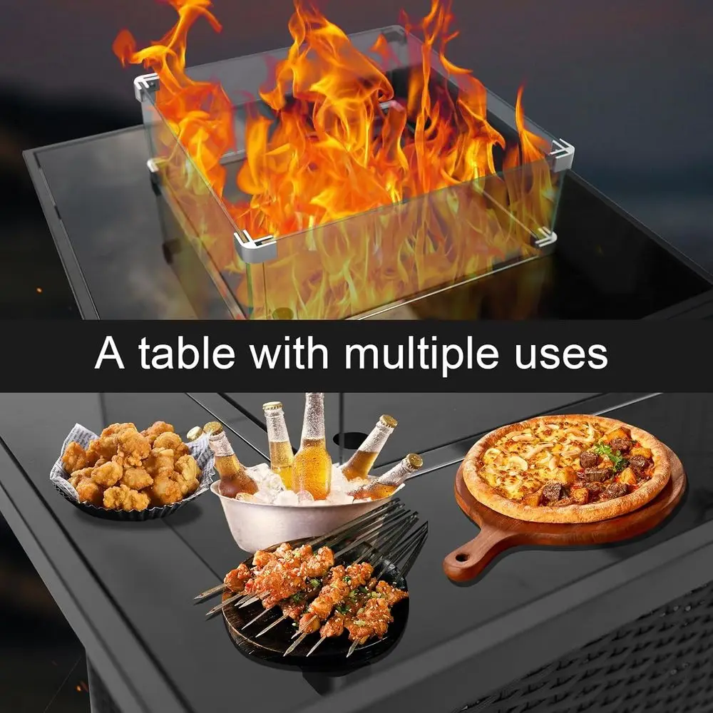 Korbmöbel-Set für den Außenber – Outdoor Furniture And Fire Pit Bewertung und Preis