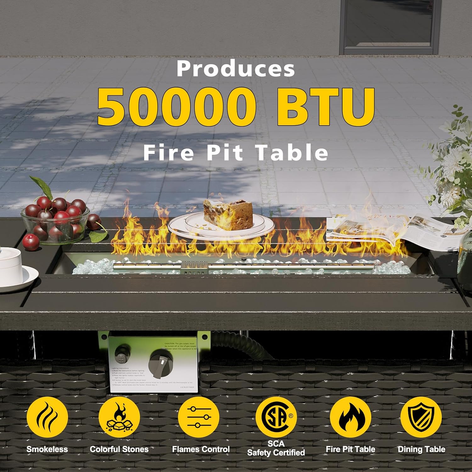 Terrassenmöbel-Set mit Feuerti – Outdoor Furniture And Fire Pit Bewertung und Preis