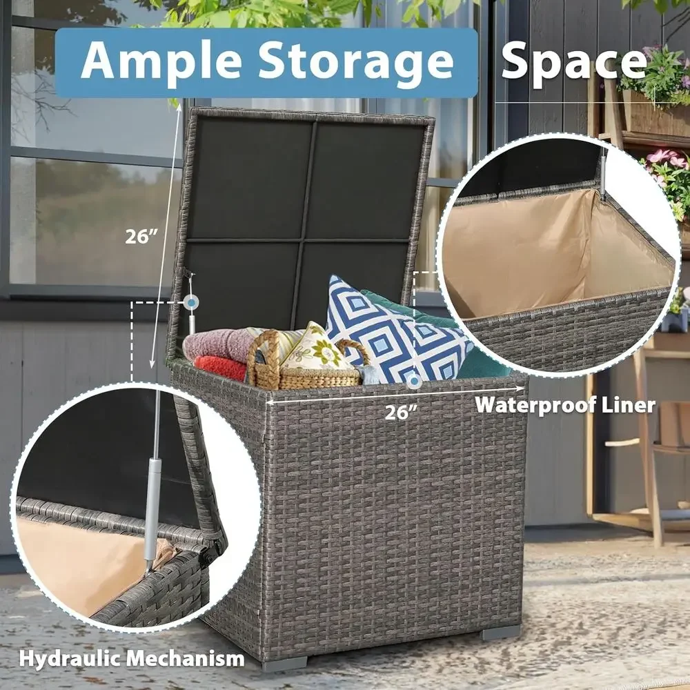 8-teiliges Gartenmöbel-Set mit – Outdoor Furniture And Fire Pit Bewertung und Preis