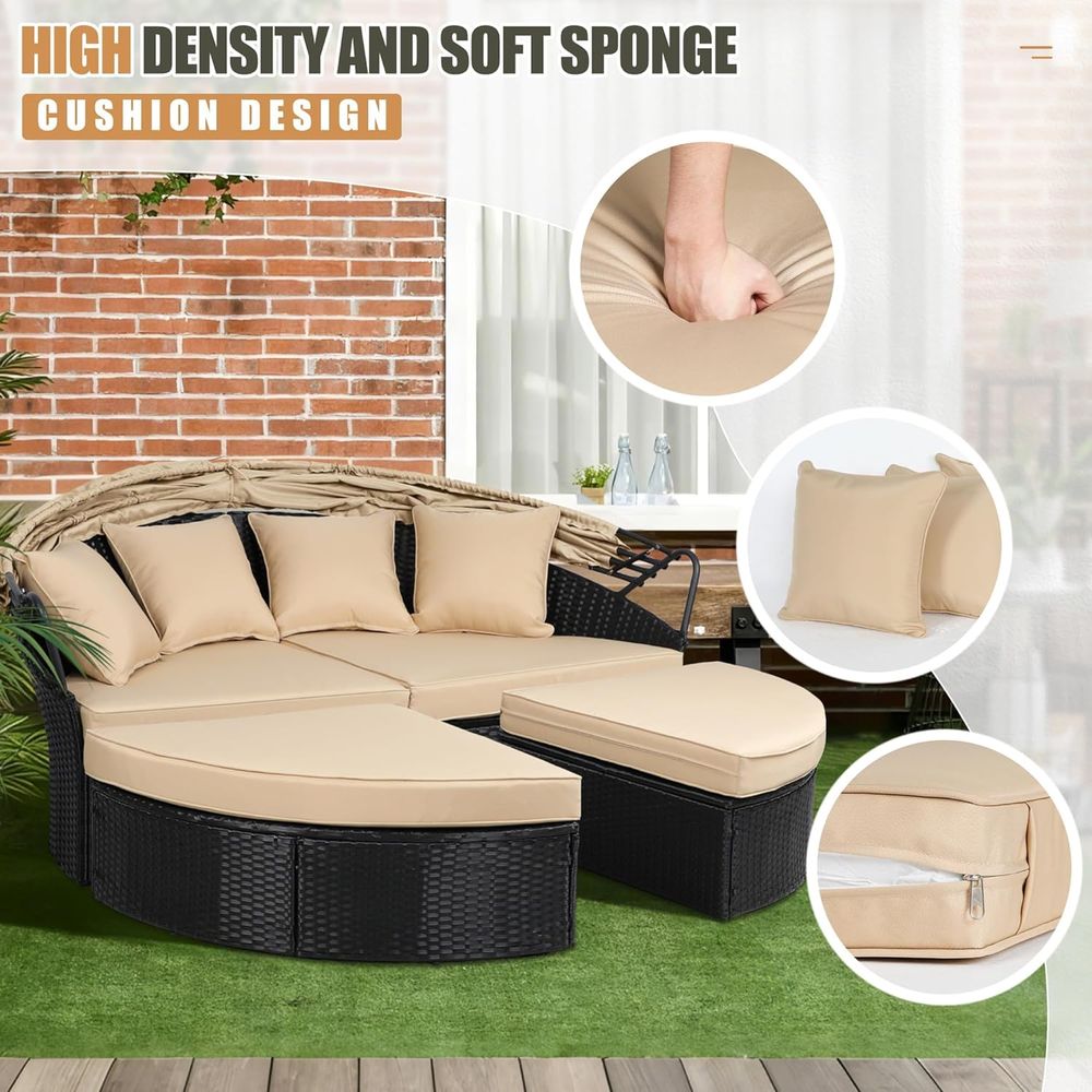 66 Zoll Outdoor-Terrassenbett, – Outdoor Furniture Replacement Fabric Bewertung und Preis