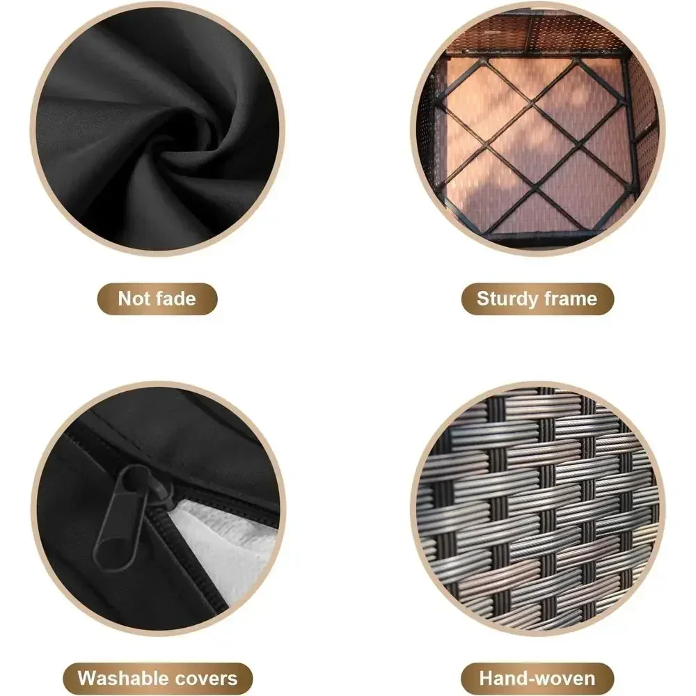 7-teiliges Gartenmöbel-Set mit – Outdoor Furniture And Fire Pit Bewertung und Preis