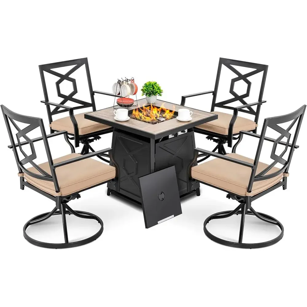 5-teiliges Gartenmöbel-Set mit – Outdoor Furniture And Fire Pit Bewertung und Preis