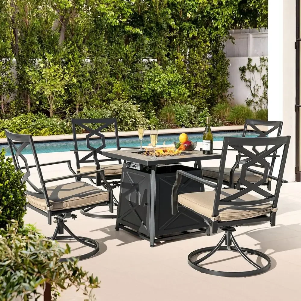 5-teiliges Gartenmöbel-Set mit – Outdoor Furniture And Fire Pit Bewertung und Preis